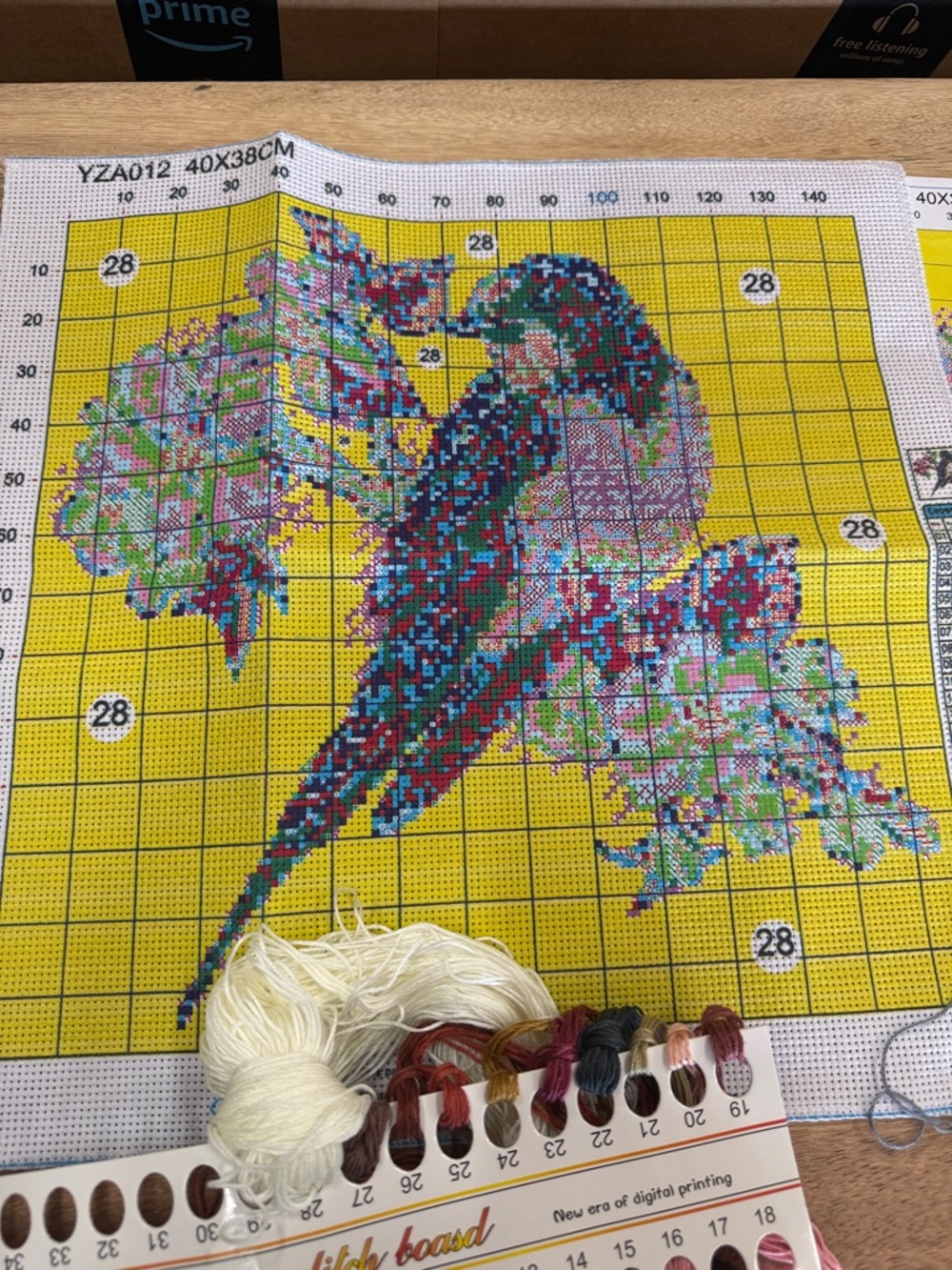 Bird Cross Stitch Kit with Multi-Color‎ Threads - Picture 4 of 4